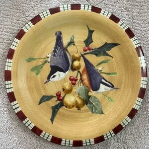 Nuthatch Lunch‎ plate Winter Greetings Everyday Lenox
